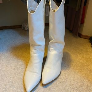Billini Cowboy Boots - White Croc